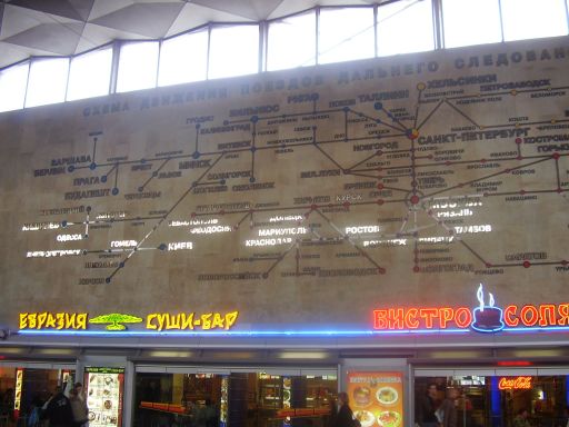 Carte des chemins de fer (partie ouest)