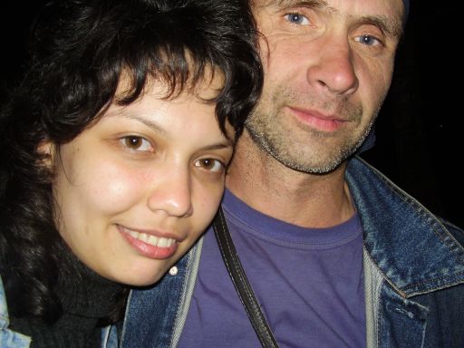 Katia et le chanteur du premier groupe